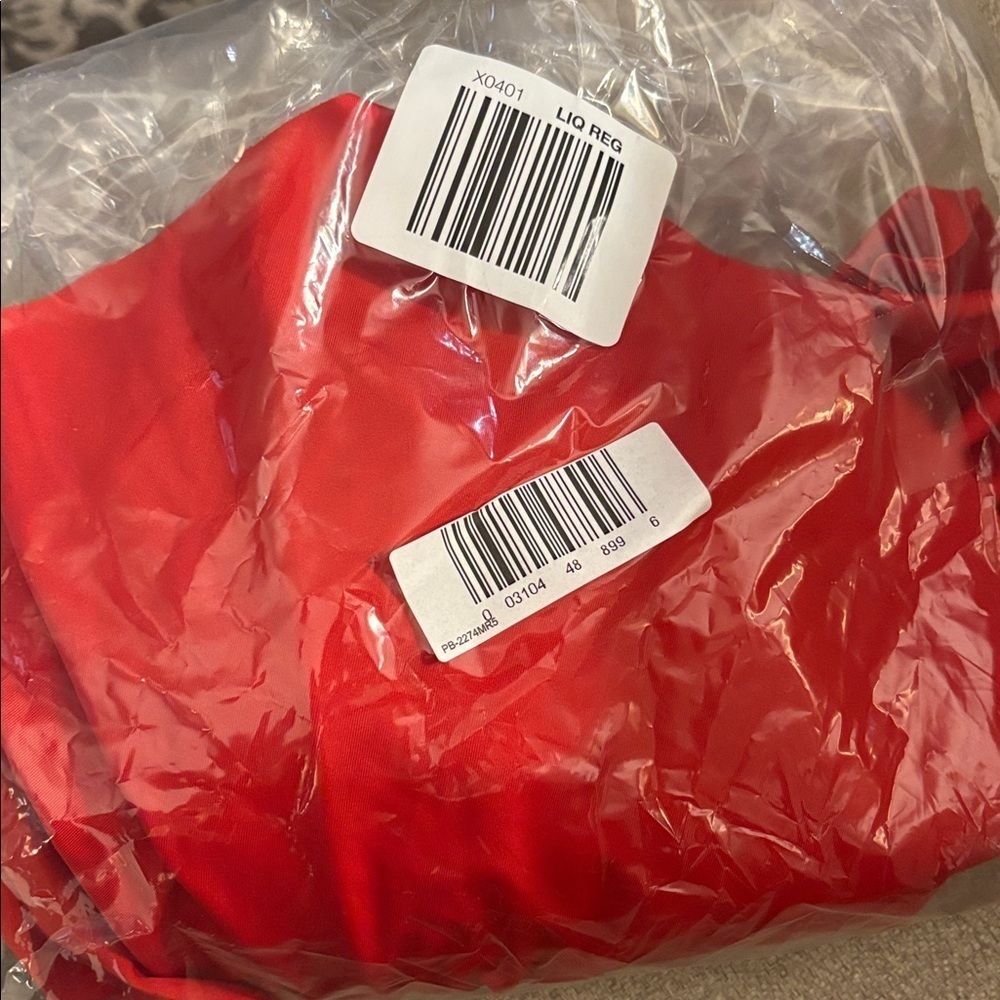 Amazon Red Ruffled Bikini Set Sz S - Picture 7 of 7